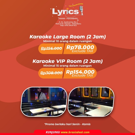 Lyrics Cafe & Karaoke Keluarga Deal (monday-thursday)