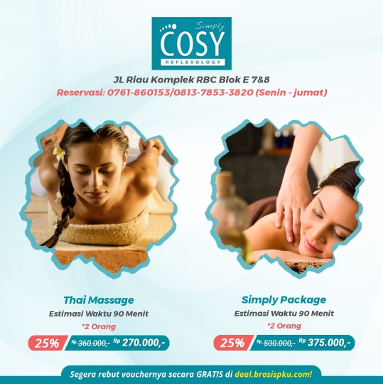 Simply Cosy Spa Massage Deal (monday - Friday)