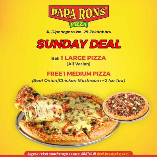 Paparons Pizza Sunday Deal (sunday Only)
