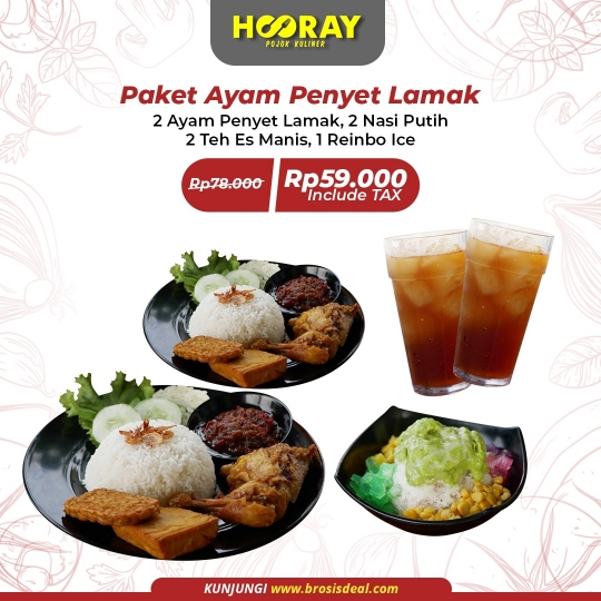 Hooray Pojok Kuliner Ayam Penyet Lamak Deal