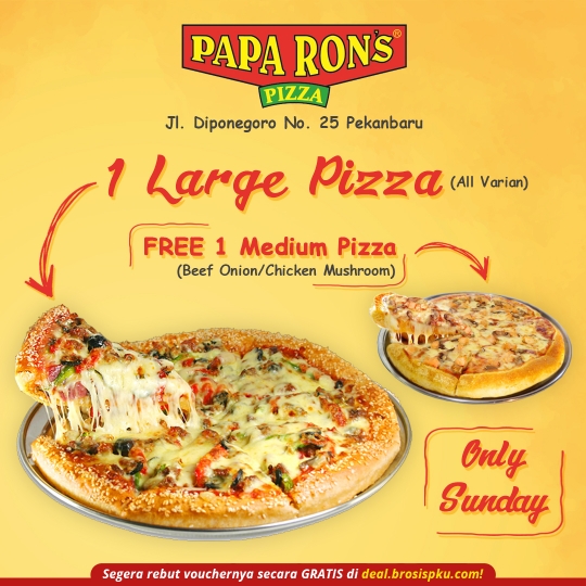 Paparons Pizza Sunday Deal (sunday Only)