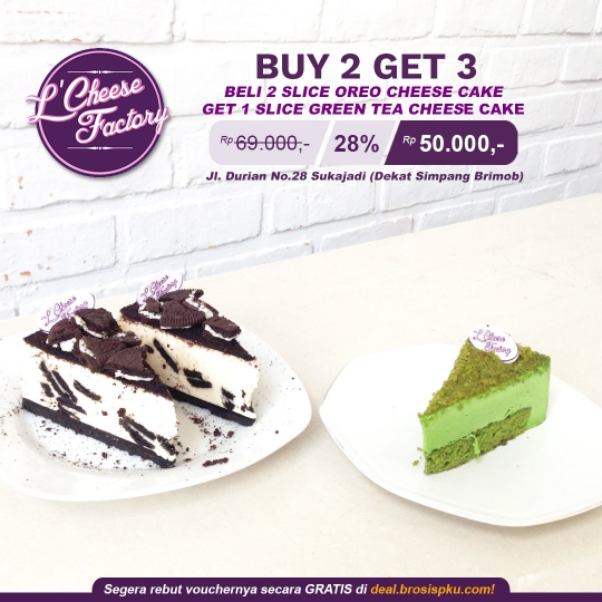 Lcheese Factory Buy 2 Get 3 Deal